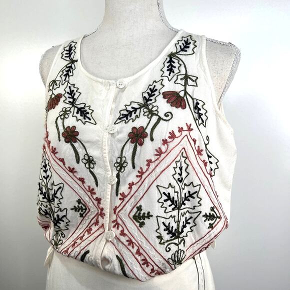 Vintage Crewel Embroidered Skirt Set by Effeci Naturecore Boho Hippie - Picture 2 of 9